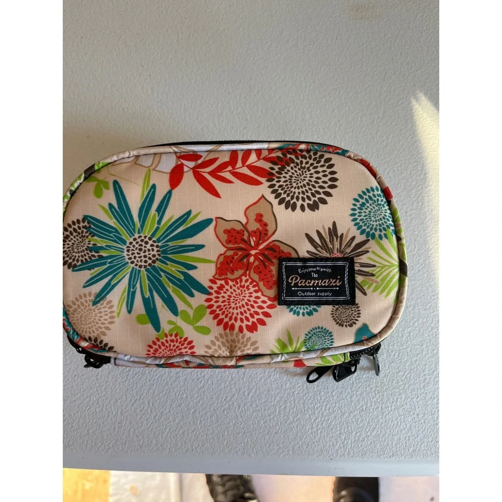 Pacmaxi Floral Print‎ Cosmetic Bag Pouch Organizer